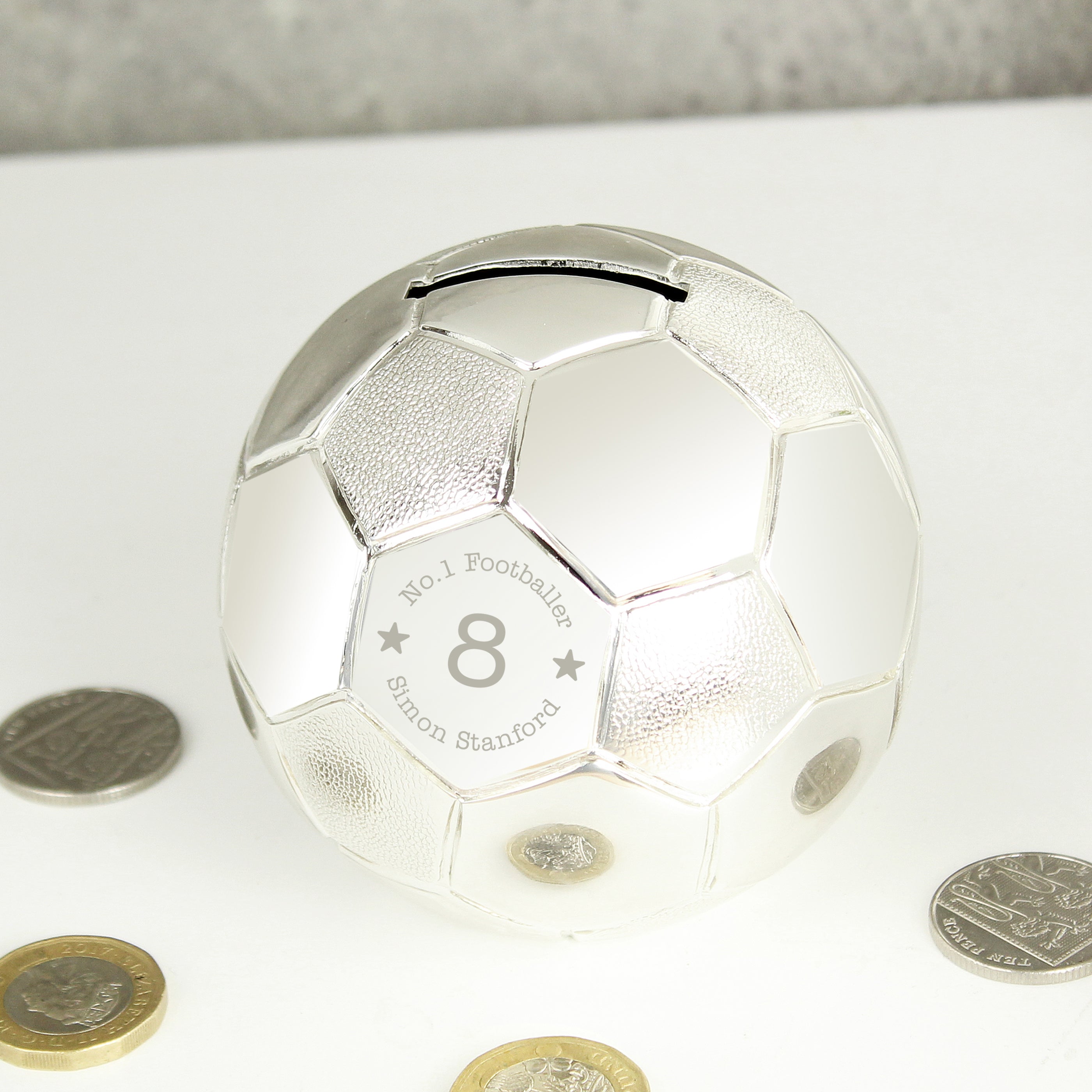 Personalised Big Age Football Money Box Everything Personal