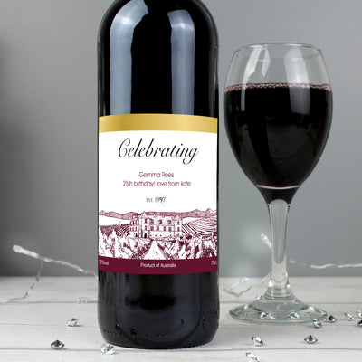 Personalised Vineyard Red Wine Food & Drink Everything Personal
