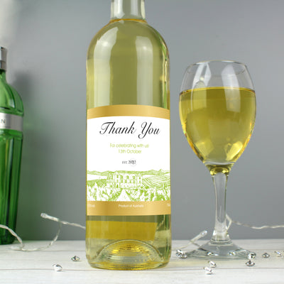 Personalised Vineyard White Wine Food & Drink Everything Personal