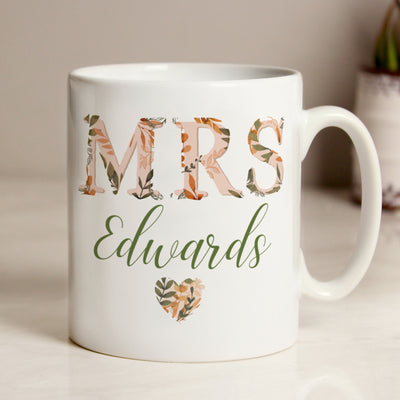 Personalised Mrs Autumnal Mug Mugs Everything Personal