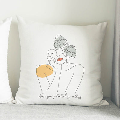 Personalised Fleur Fine Line Cushion Textiles Everything Personal