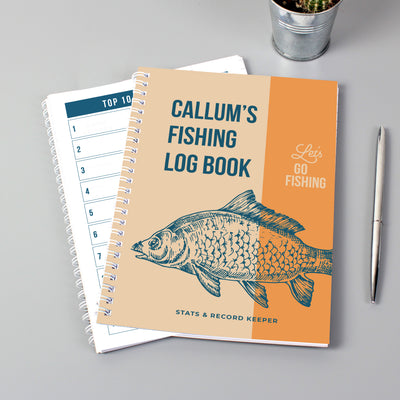 Personalised A5 Fishing Log Book Books Everything Personal
