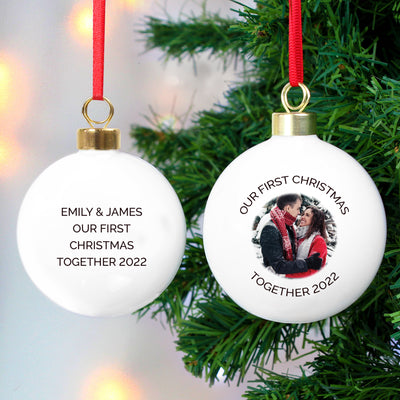 Personalised Photo Upload Bauble Christmas Decorations Everything Personal