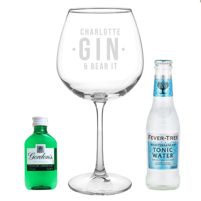 Personalised Gin & Bear It Tonic Gin Set Food & Drink Everything Personal