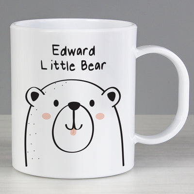 Personalised Little Bear Plastic Mug Mugs Everything Personal