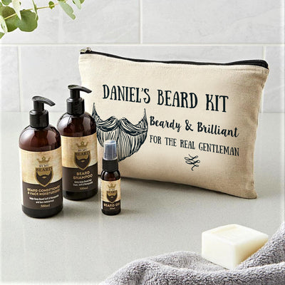 Personalised Beardy & Brilliant Beard Kit Textiles Everything Personal