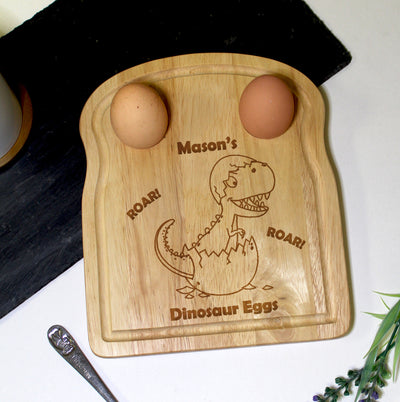 Personalised Dinosaur Egg & Toast Board Everything Personal