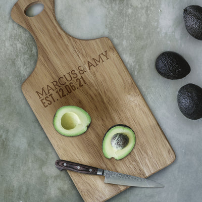 Personalised Paddle Board Chopping Board Wooden Everything Personal