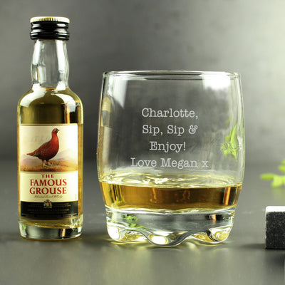 Personalised Tumbler and Whiskey Miniature Set Everything Personal