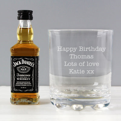Personalised Tumbler and Whiskey Miniature Set Everything Personal