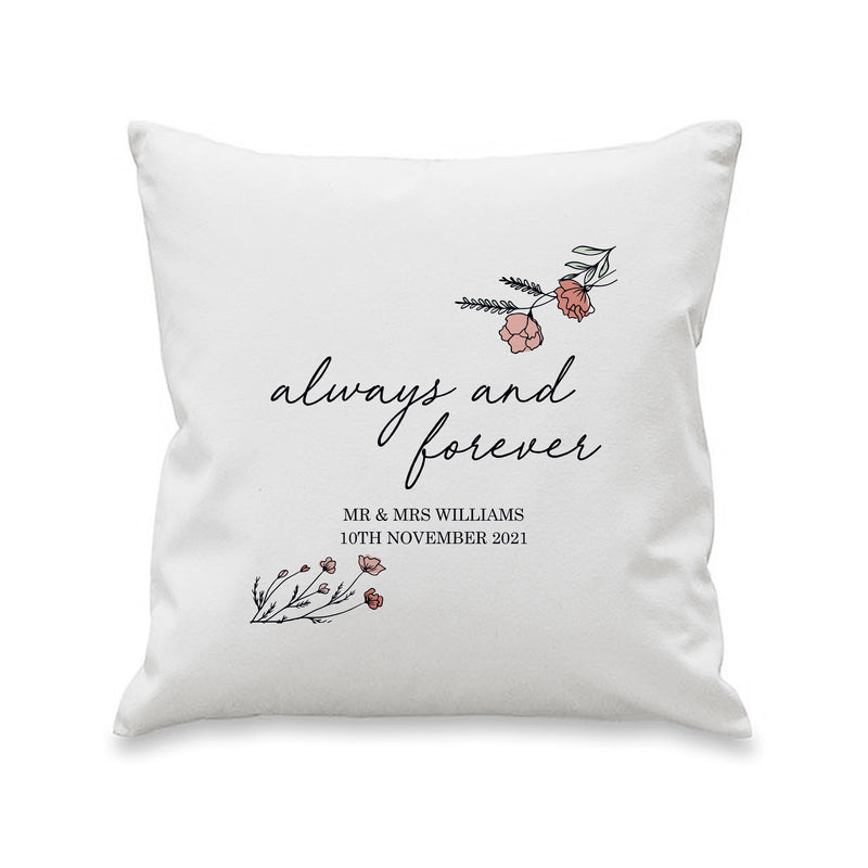 Personalised Always and Forever Cushion Textiles Everything Personal