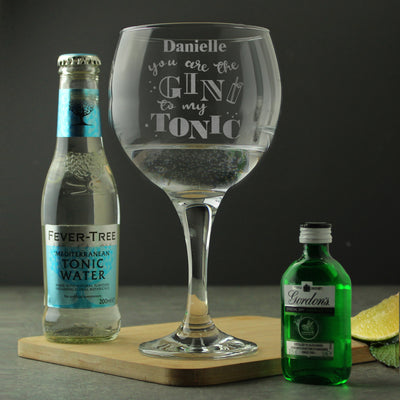 Personalised Gin To My Tonic Gin Set Alcohol Everything Personal