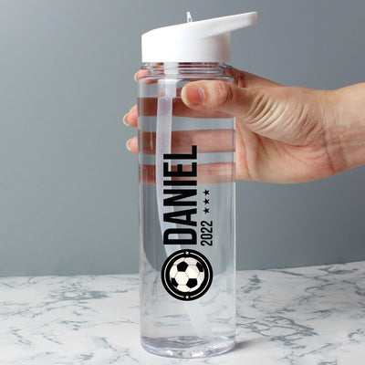 Personalised Football Badge Water Bottle Drinks Bottles Everything Personal