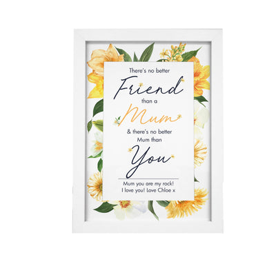Personalised No Better Friend Than White A4 Framed Print Framed Prints & Canvases Everything Personal