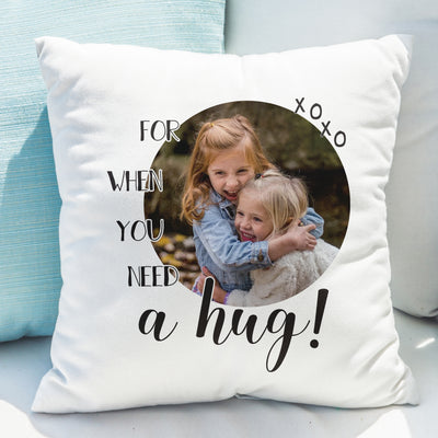 Personalised Need A Hug Photo Upload Cushion Textiles Everything Personal
