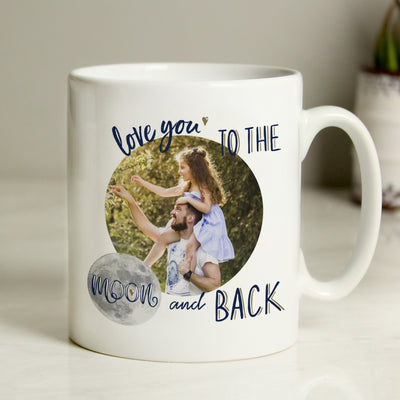 Personalised Moon & Back Photo Upload Mug Mugs Everything Personal