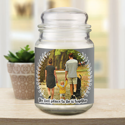 Personalised Better Together Photo Upload Large Scented Jar Candle Candles & Reed Diffusers Everything Personal