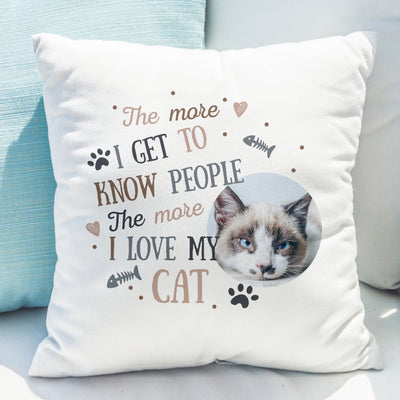 Personalised I Love My Cat Photo Upload Cushion Textiles Everything Personal