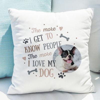 Personalised I Love My Dog Photo Upload Cushion Textiles Everything Personal