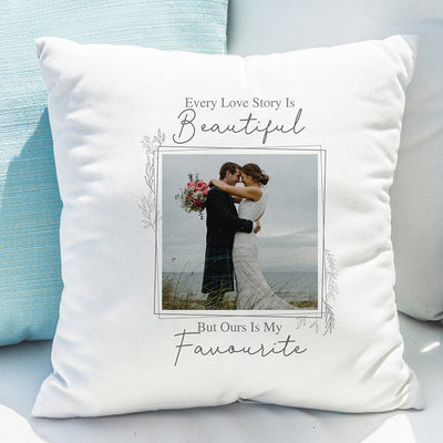 Personalised Love Story Photo Upload Cushion Textiles Everything Personal