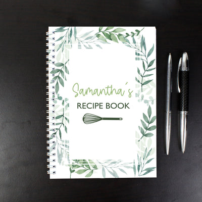Personalised Botanical A4 Recipe Book Journal Stationery & Pens Everything Personal