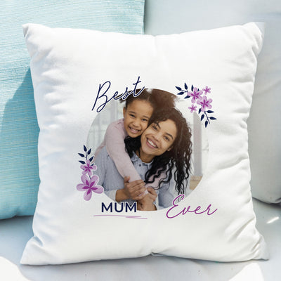 Personalised Floral Best Ever Photo Upload Cushion Textiles Everything Personal