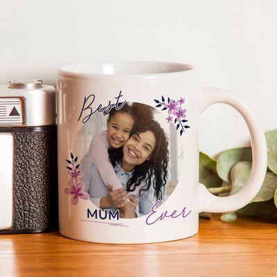 Personalised Floral Best Ever Photo Upload Mug Mugs Everything Personal