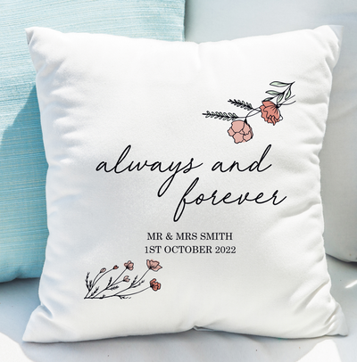 Personalised Always and Forever Cushion Textiles Everything Personal