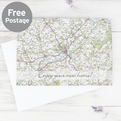 Personalised Present Day Map Card Greetings Cards Everything Personal