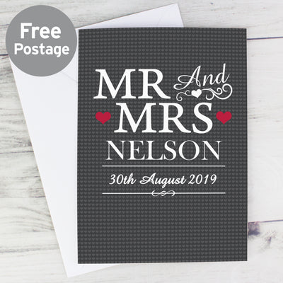 Personalised Mr & Mrs Card Greetings Cards Everything Personal