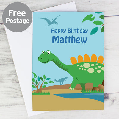 Personalised Dinosaur Card Greetings Cards Everything Personal