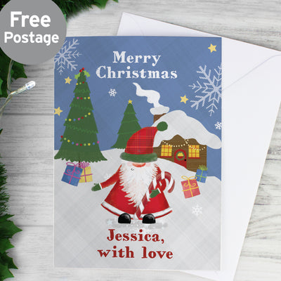 Personalised Tartan Santa Card Greetings Cards Everything Personal