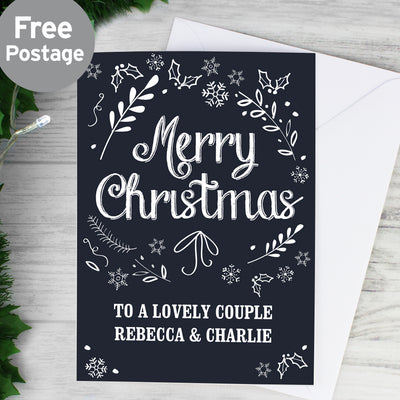 Personalised Christmas Frost Card Greetings Cards Everything Personal