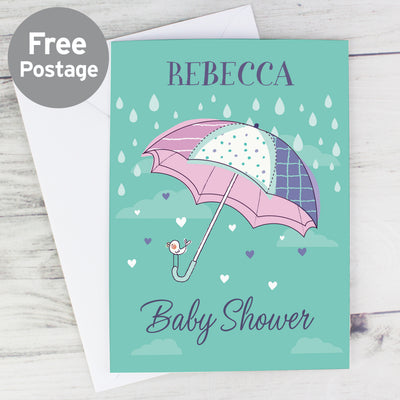 Personalised Baby Shower Umbrella Card Greetings Cards Everything Personal