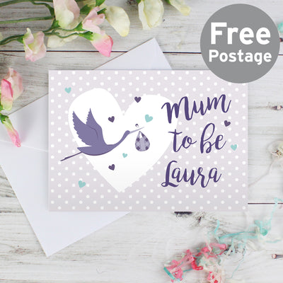Personalised Mum to Be Stork Card Greetings Cards Everything Personal