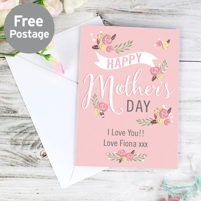 Personalised Floral Bouquet Mother's Day Card Greetings Cards Everything Personal