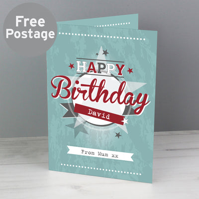 Personalised 50s Retro Card Greetings Cards Everything Personal