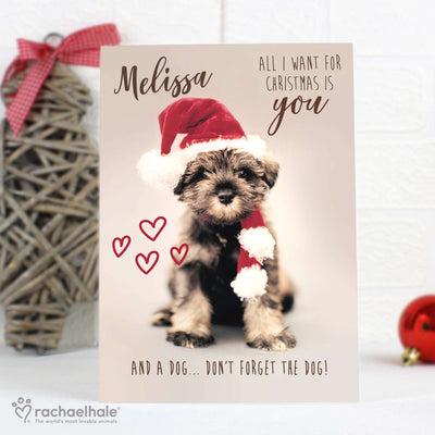 Personalised 'All I Want For Christmas' Puppy Card Greetings Cards Everything Personal