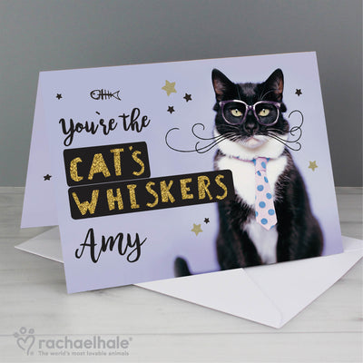 Personalised You're the Cats Whiskers Card Greetings Cards Everything Personal