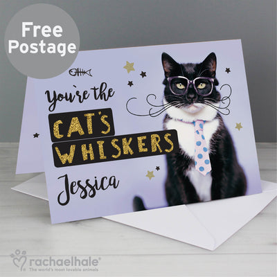 Personalised You're the Cats Whiskers Card Greetings Cards Everything Personal