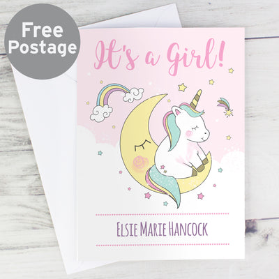 Personalised Baby Unicorn Card Greetings Cards Everything Personal