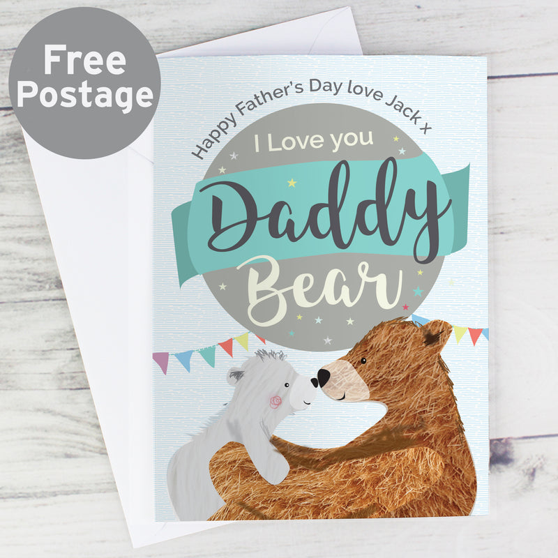 Personalised Daddy Bear Card Greetings Cards Everything Personal
