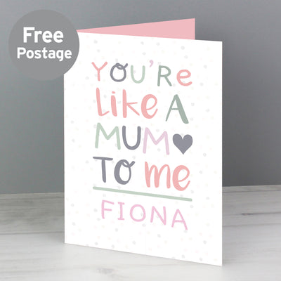 Personalised 'You're Like a Mum to Me' Card Greetings Cards Everything Personal