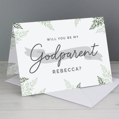 Personalised Godparent Card Greetings Cards Everything Personal
