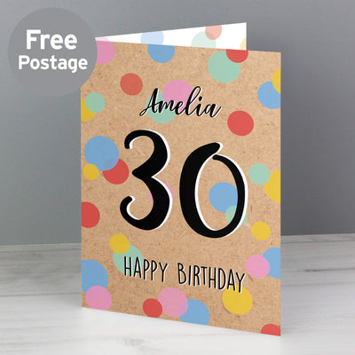 Personalised Colour Confetti Birthday Card Greetings Cards Everything Personal