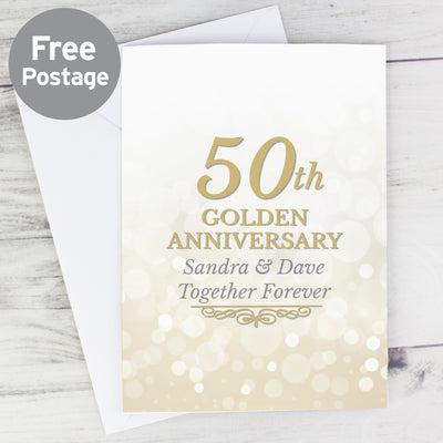 Personalised 50th Golden Anniversary Card Greetings Cards Everything Personal