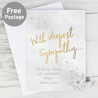 Personalised Deepest Sympathy Card Greetings Cards Everything Personal