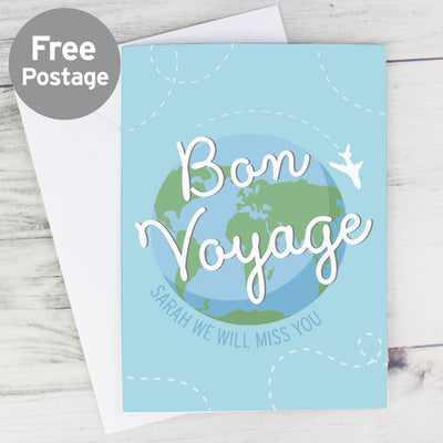 Personalised Bon Voyage Card Greetings Cards Everything Personal