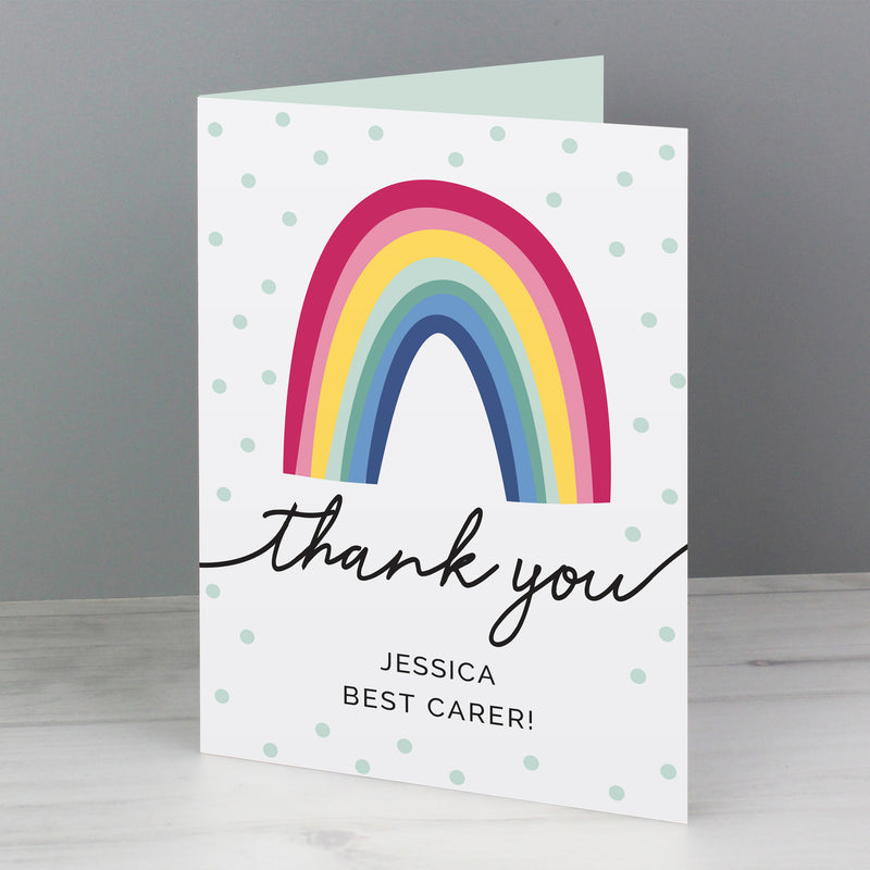 Personalised Rainbow Thank You Card Greetings Cards Everything Personal