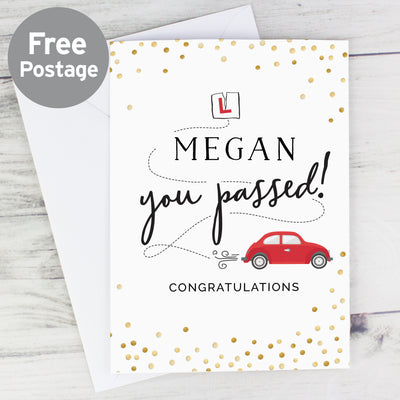 Personalised Passed Driving Test Card Greetings Cards Everything Personal